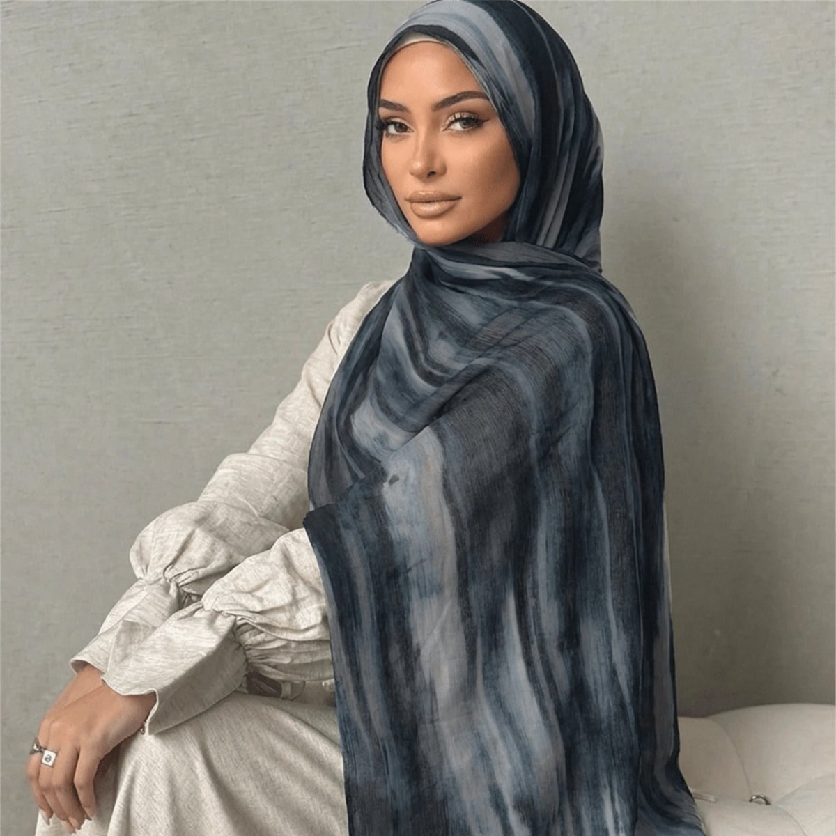 Rayon Gradient Tie-Dye Scarf | Rayon Gradient Hijab (MH216)