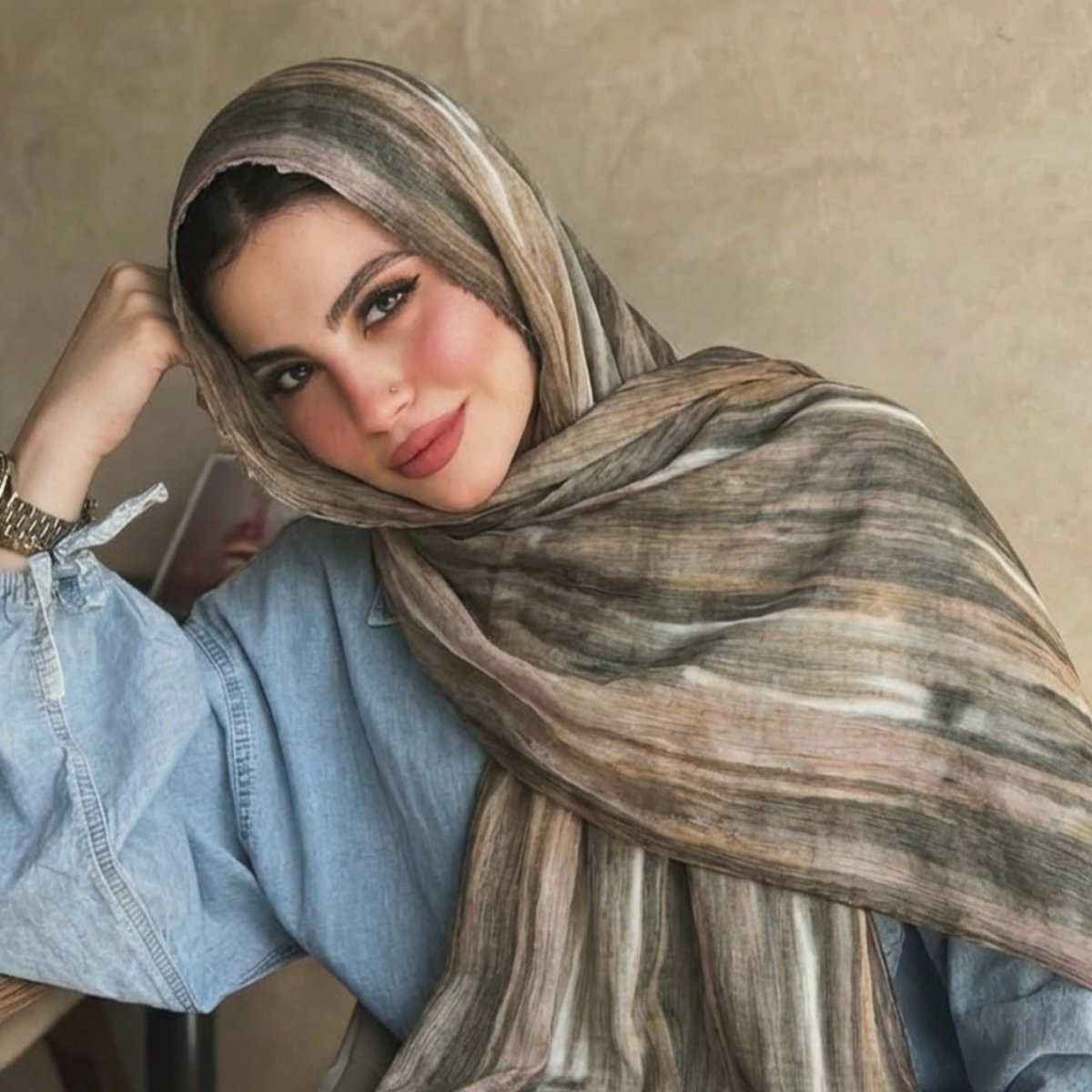Rayon Gradient Tie-Dye Scarf | Rayon Gradient Hijab (MH216)