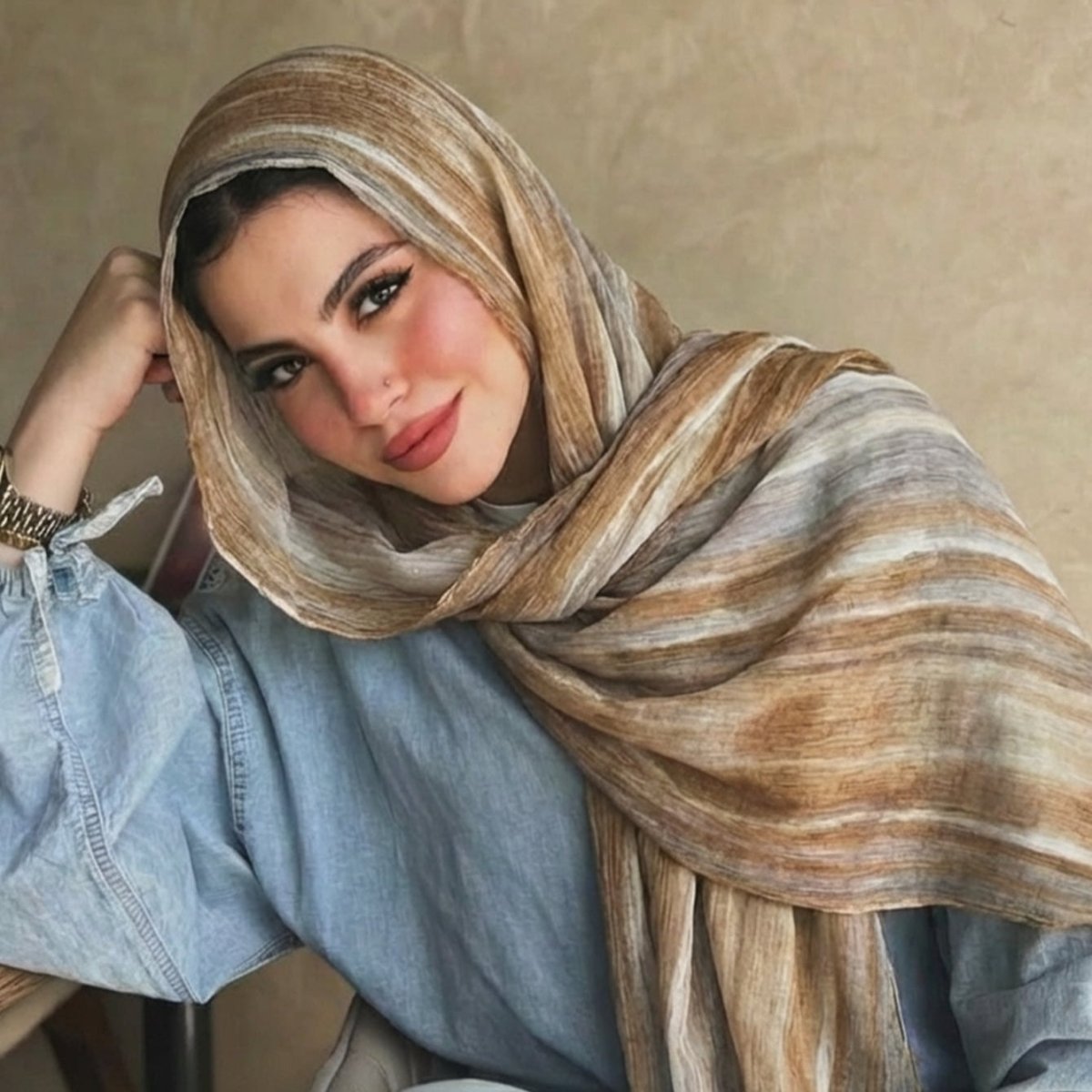 Rayon Gradient Tie-Dye Scarf | Rayon Gradient Hijab (MH216)