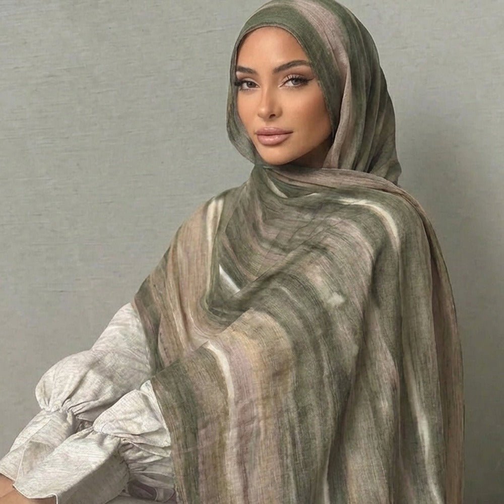 Rayon Gradient Tie-Dye Scarf | Rayon Gradient Hijab (MH216)