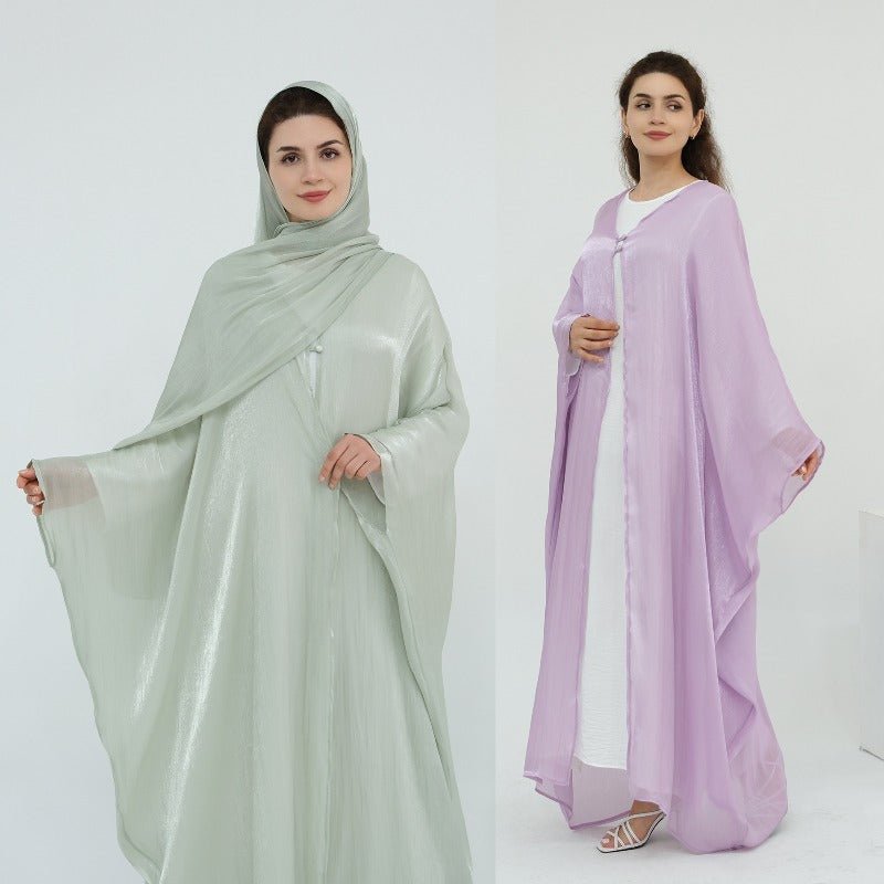 Soft Crinkle Island Cotton Batwing Cardigan 3-Piece Set (MOA228)