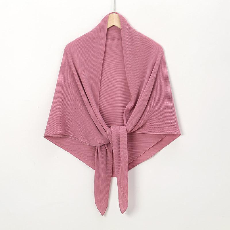 Solid Color Crinkle Chiffon Hijab - Lightweight Scarf for Women (MH040)