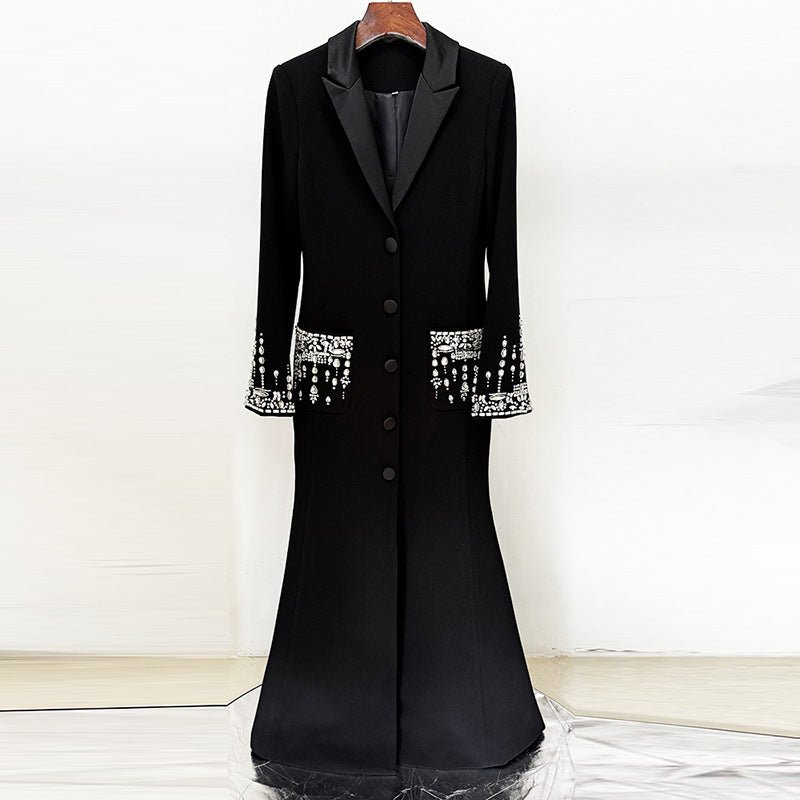 Crystal Embellished Blazer Evening Gown(MS300)