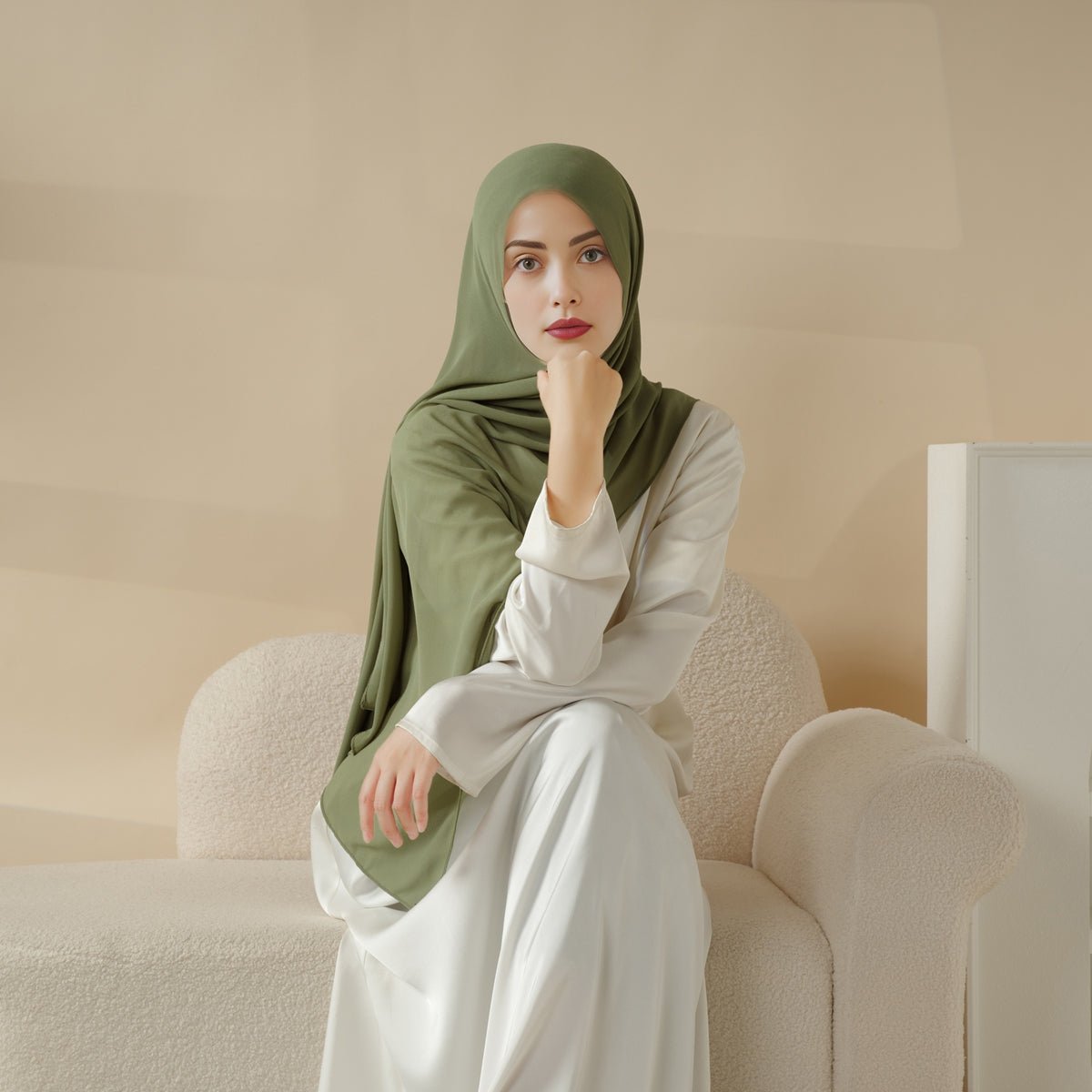 Plain Chiffon Shawl, Extra Fine Chiffon Hijab (MH067)