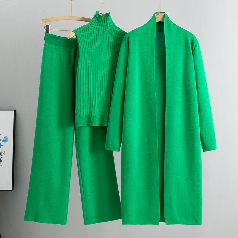 Sweater Set with Sleeveless Vest 3-Piece Set(MS032)
