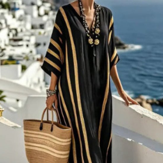 Printed Kaftan Maxi Dress(MS419)