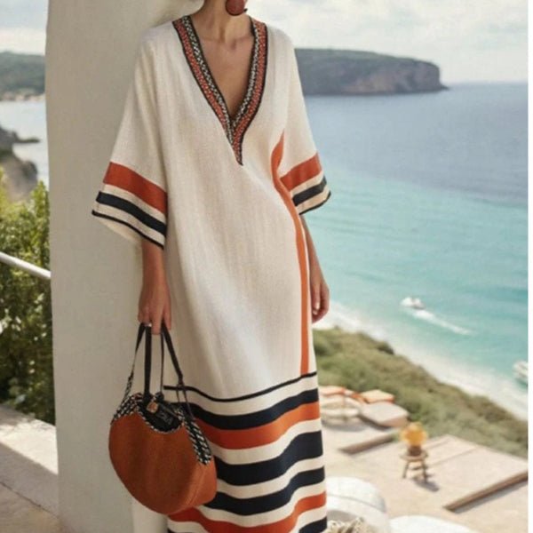 Printed Kaftan Maxi Dress(MS419)