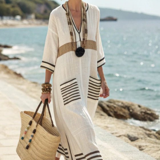 Printed Kaftan Maxi Dress(MS419)