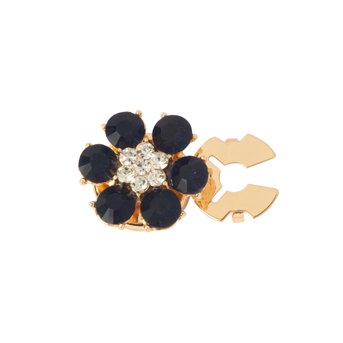 Rhinestone Button Covers | Crystal Flower Decorative Clips(MAC359)