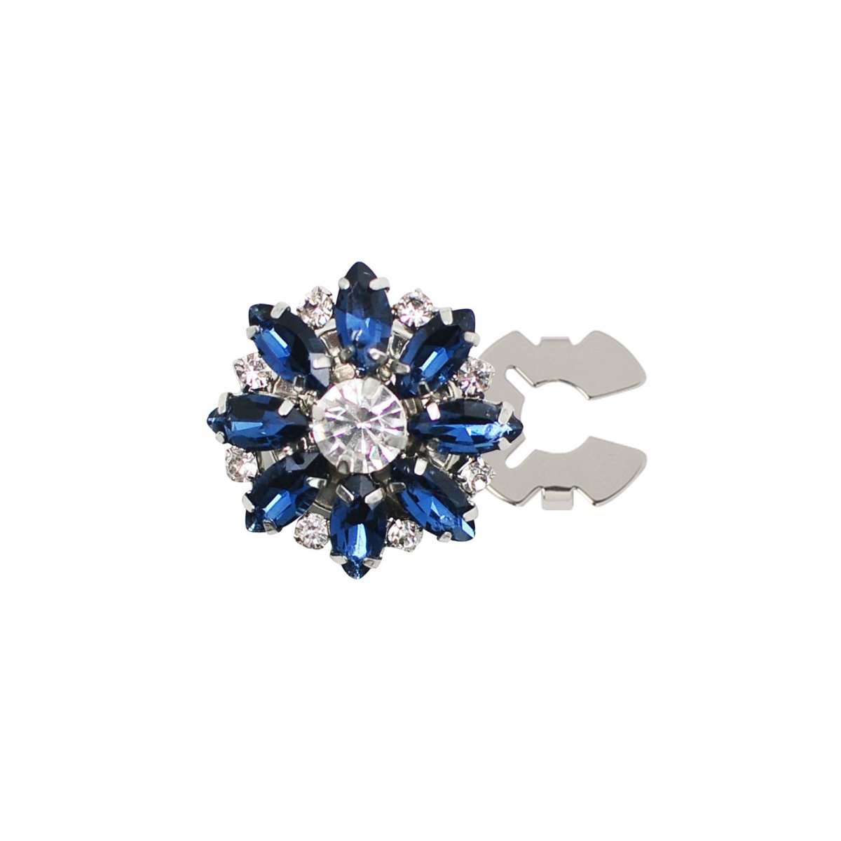 Rhinestone Button Covers | Crystal Flower Decorative Clips(MAC359)