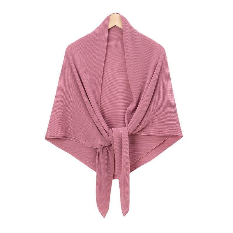 Solid Color Crinkle Chiffon Hijab - Lightweight Scarf for Women (MH040)