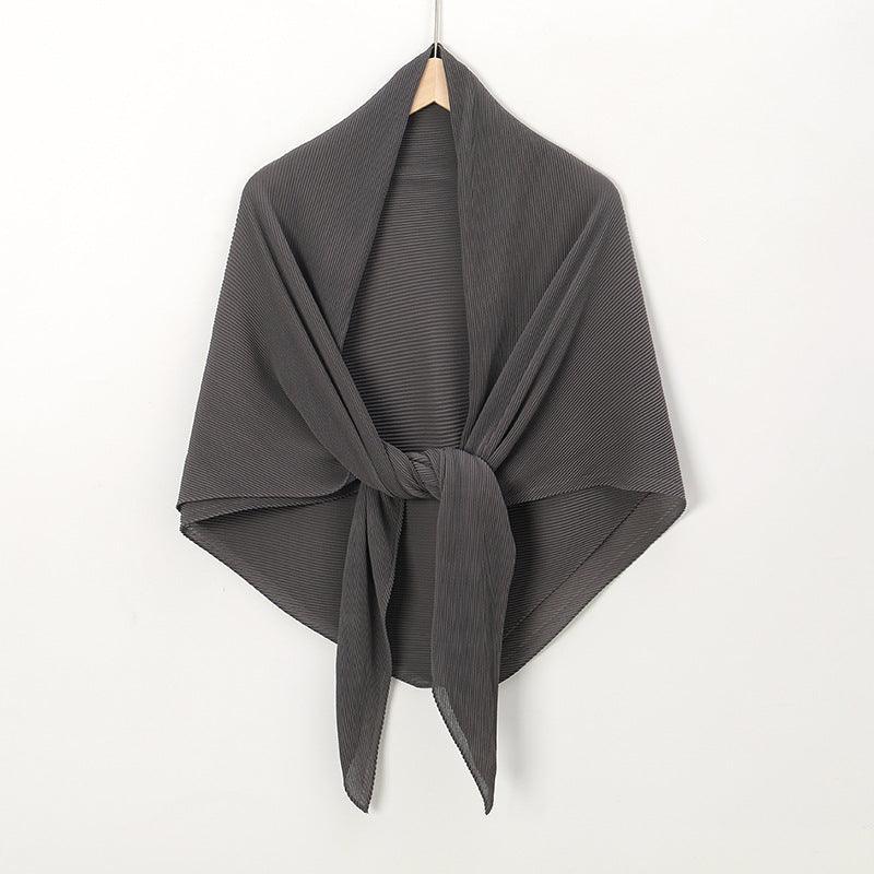 Solid Color Crinkle Chiffon Hijab - Lightweight Scarf for Women (MH040)
