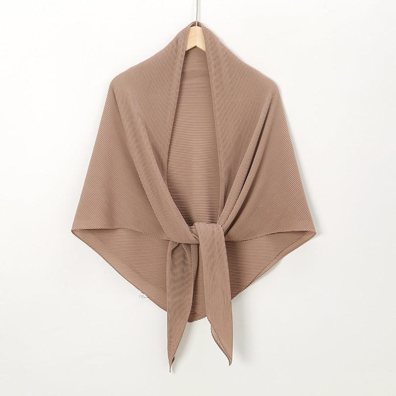 Solid Color Crinkle Chiffon Hijab - Lightweight Scarf for Women (MH040)