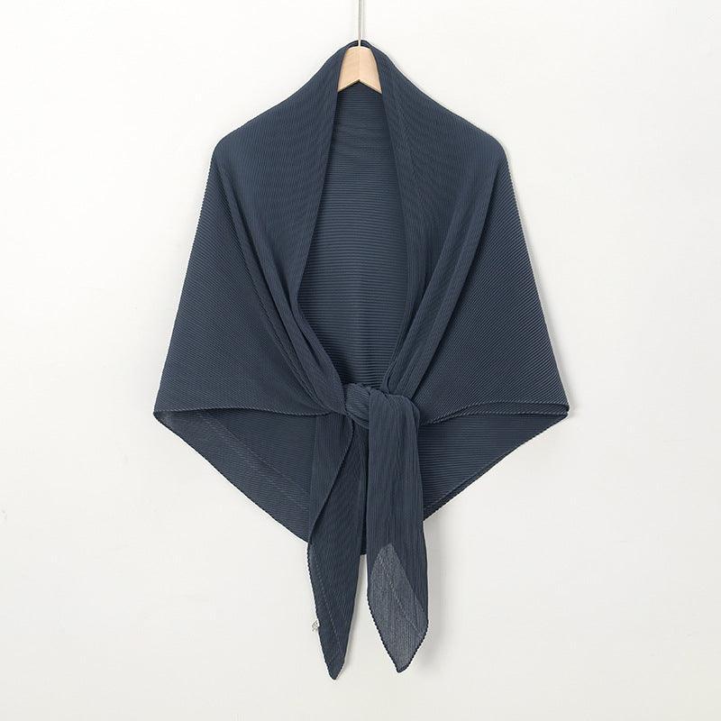 Solid Color Crinkle Chiffon Hijab - Lightweight Scarf for Women (MH040)